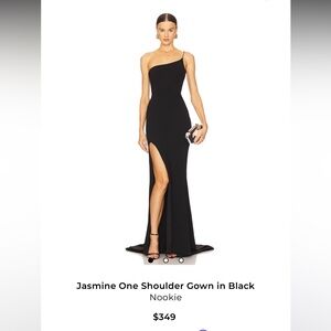 Nookie Jasmine One Shoulder Gown in Black